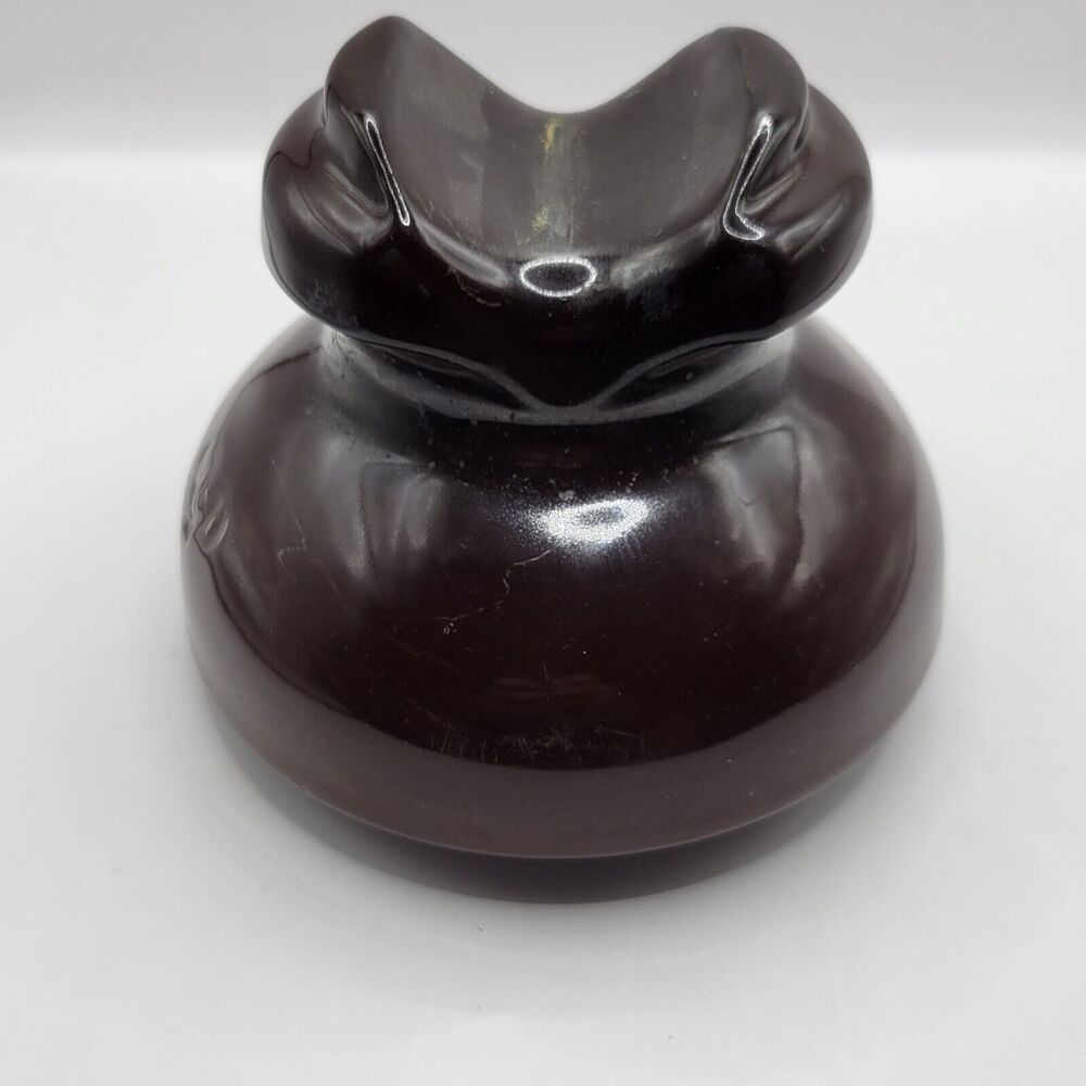 Locke Large Brown Porcelain Insulator 5 1/2" Diameter